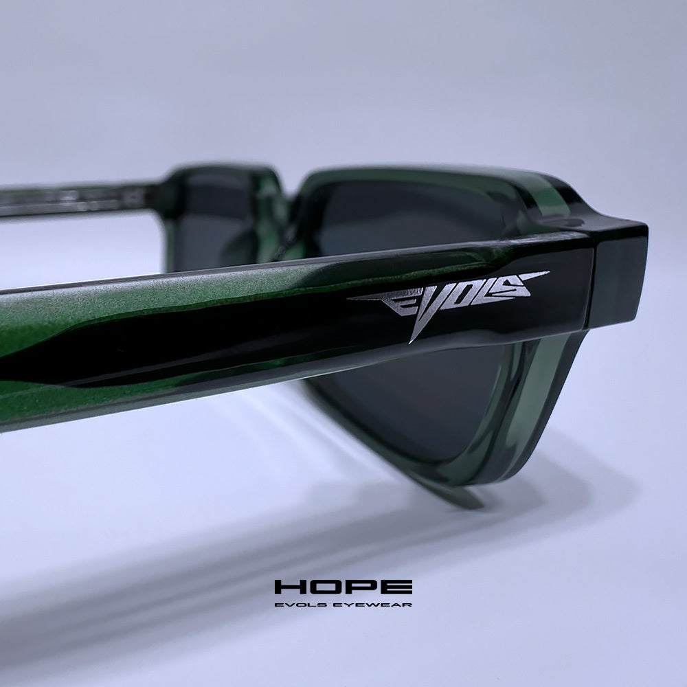 HOPE TRANSPARENT GREEN/BLACK - Evols 5